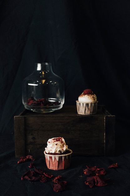 Free Photo cupcake still life