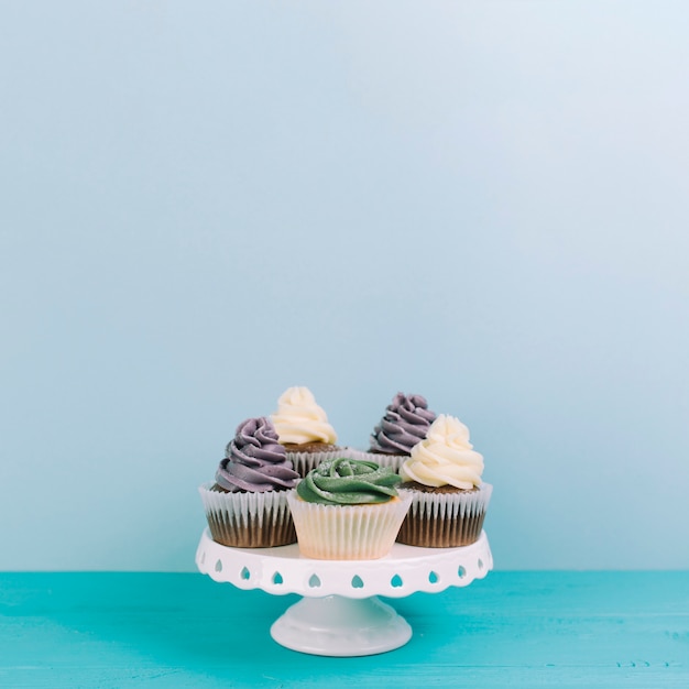 Cupcakes on plate