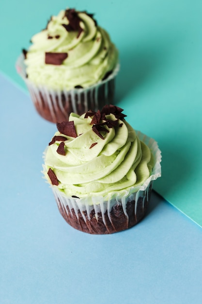 Cupcakes on table