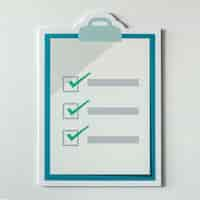 Free photo cut out paper checklist icon