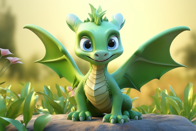 Cute 3d dragon