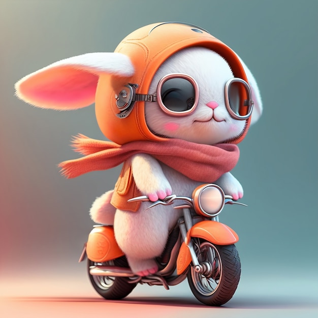 Free Photo cute ai generated cartoon bunny