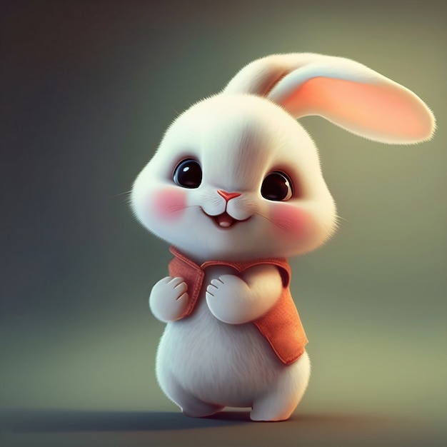 Free Photo cute ai generated cartoon bunny