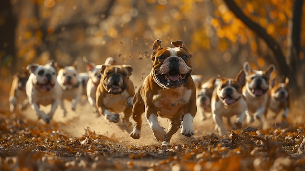 Free Photo cute bulldog lifestyle