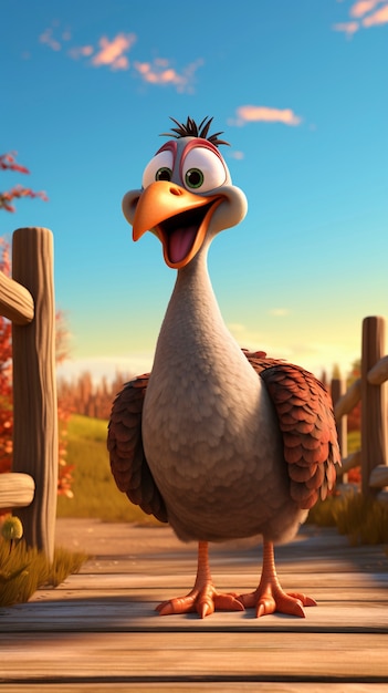 Free Photo cute cartoony dodo bird in nature