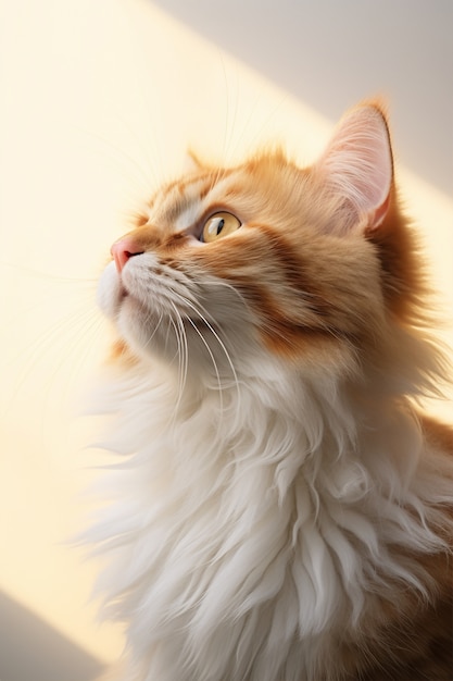 Cute cat relaxing in studio