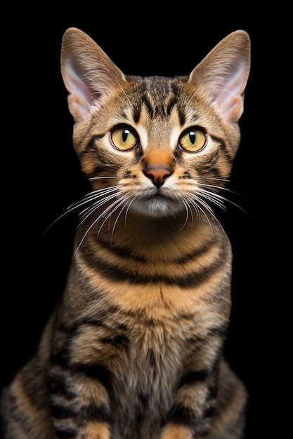 Cute cat relaxing in studio