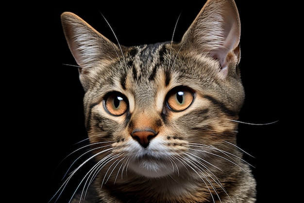 Cute cat relaxing in studio