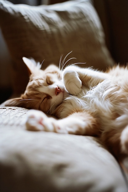 Free Photo cute cat sleeping