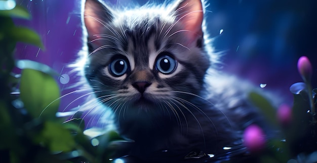 Free photo cute cat wallpaper