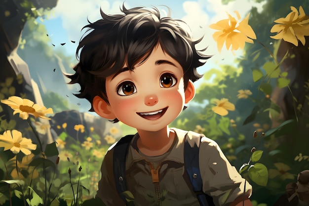 cute child cartoon illustration