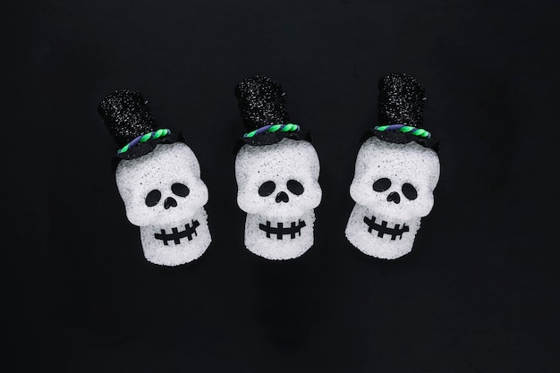 Free photo cute decorated skulls