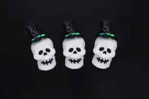 Free photo cute decorated skulls