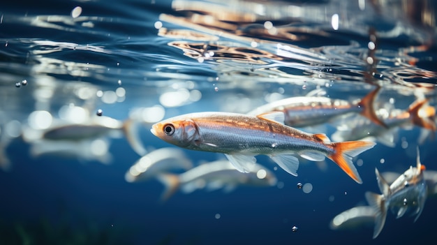 Free photo cute fish  underwater