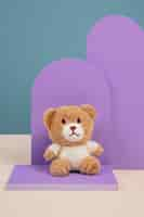 Free photo cute and fluffy bear toys