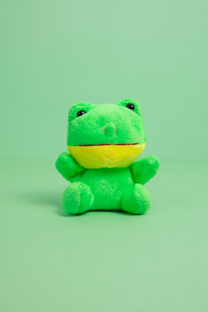 Free Photo cute and fluffy frog toy