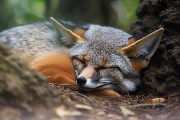 Cute fox in nature