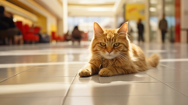 Cute furry cat indoors