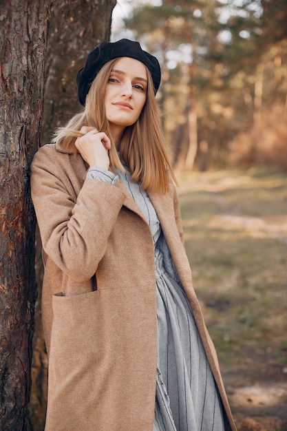 Cute girl have a rest in a park