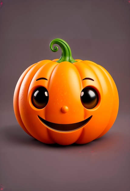 Free Photo cute halloween 3d pumpkin