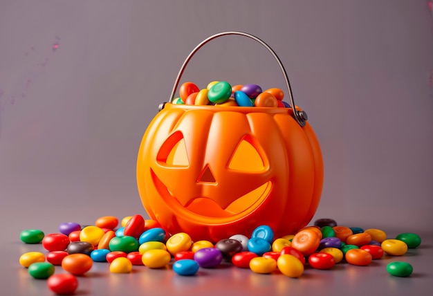 Free Photo cute halloween 3d pumpkin