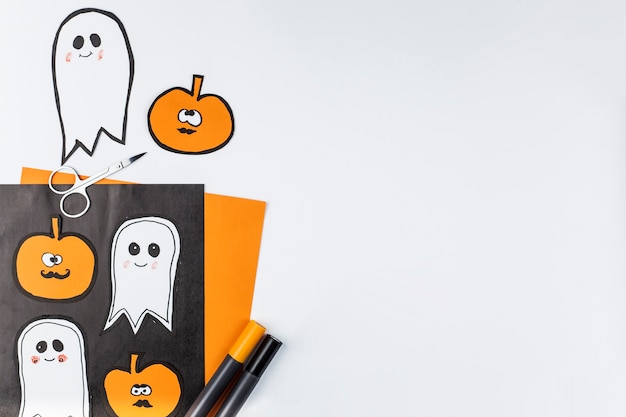 Free Photo cute halloween sketches