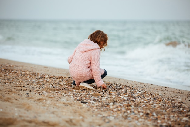 Cute little girl playing