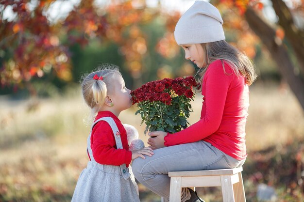 cute little girls outdoor