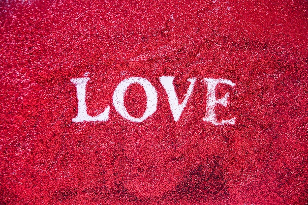 Free Photo cute love writing in glitter