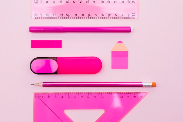 Cute pink set of stationery