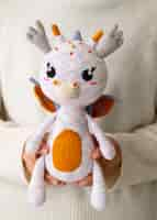 Free photo cute plush toy made from crochet