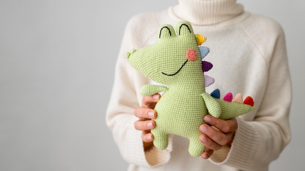 Free photo cute plush toy made from crochet