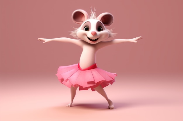 Free photo cute possum doing ballet