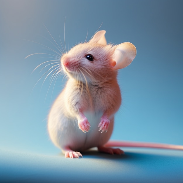 Cute rat posing in studio