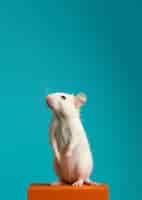 Free photo cute rat in studio