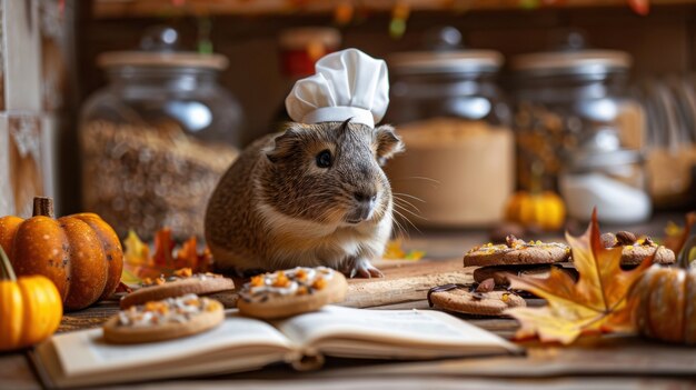 Cute rat wearing halloween costume