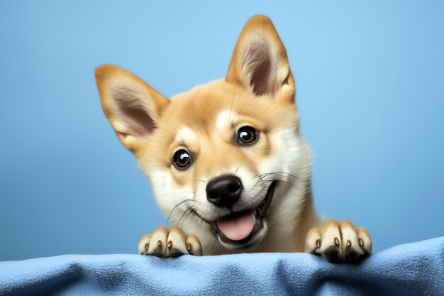 cute shiba portrait AI generated image