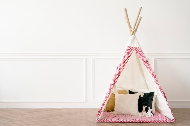 Free Photo cute teepee tent in a kids play room