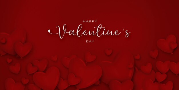 Cute valentines day background with hearts and greeting message