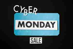 Free photo cyber monday sale on paper sheets