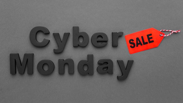 Free photo cyber monday sale and price tag label