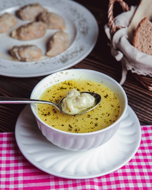 Ð°zeri national dyushbara in a deep soup bowl