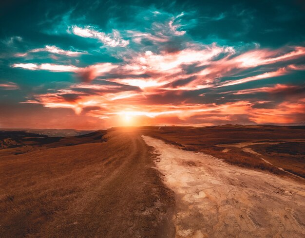 Da Boa Vista mountain during a beautiful sunset