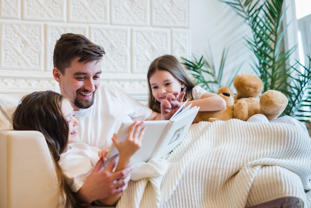 Dad celebrates fathers day with daughters