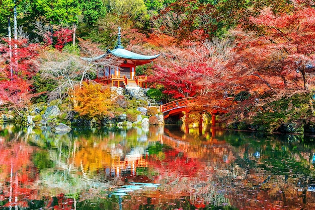 Free photo daigoji temple in autumn, kyoto. japan autumn seasons.