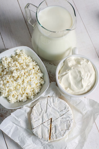 Dairy products on the table