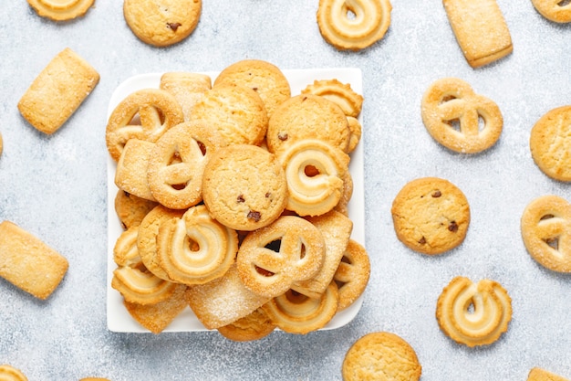 Free Photo danish butter cookies.