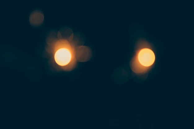 Dark background of bokeh lights