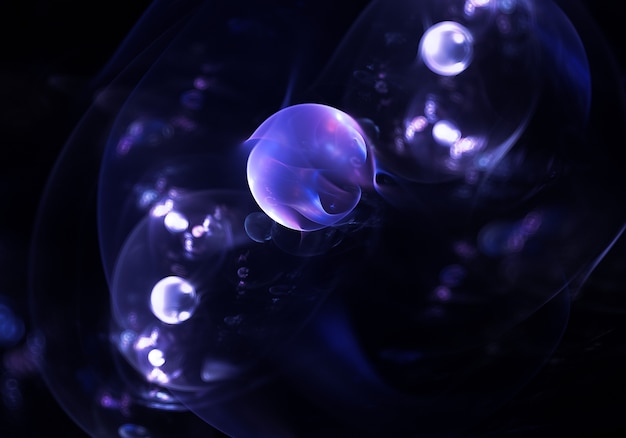 Free photo dark background with purple circles