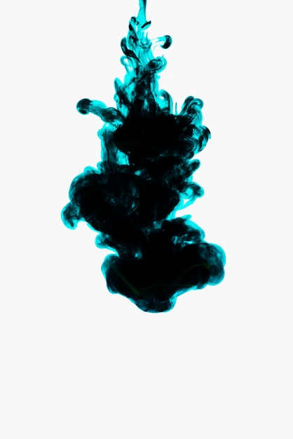 Free Photo dark blue ink cloud on white